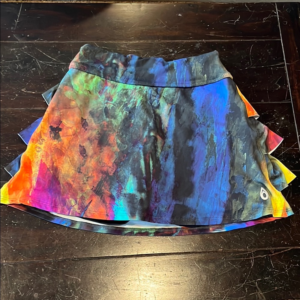 Vibrant Blue and Orange Skort for Effortless Style